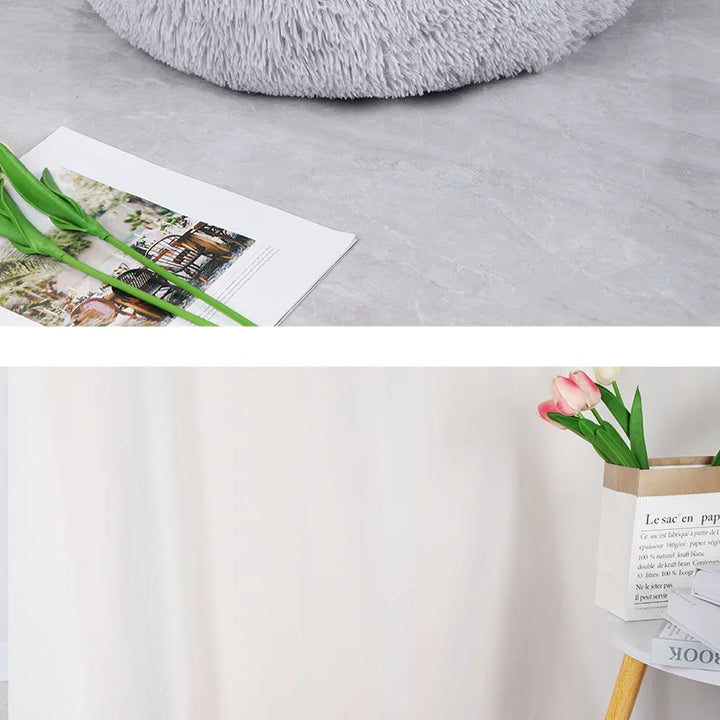 Cama Ninho Redonda em Peluche para Gatos , Aconchegante, Removível e Lavável | Decoração Universal para Casa 🐾