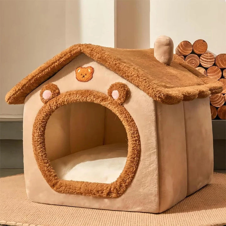 🐾 Casa Premium Dobrável para Pets – Conforto Aconchegante para Gatos e Cães Pequenos