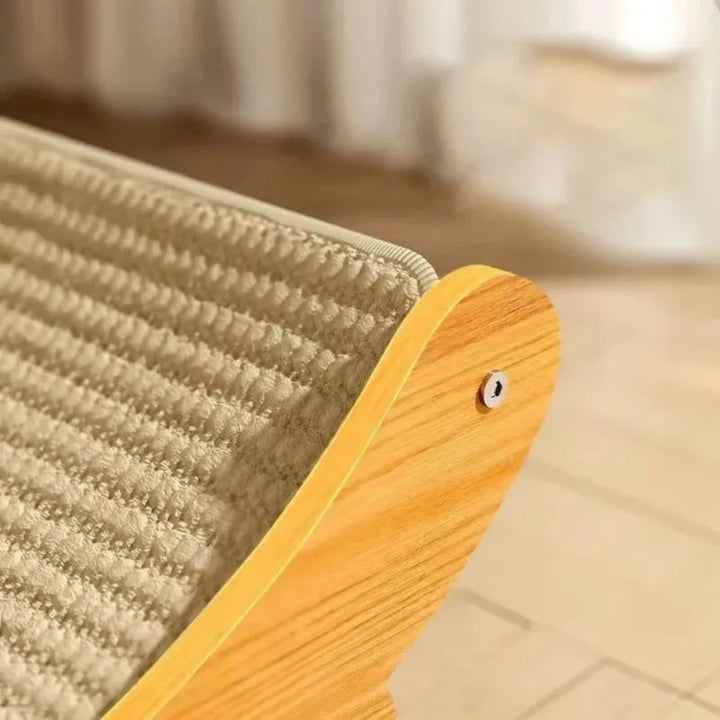 Arranhador e Cama para Gato – Madeira com Sisal | Resistente, Removível e Confortável