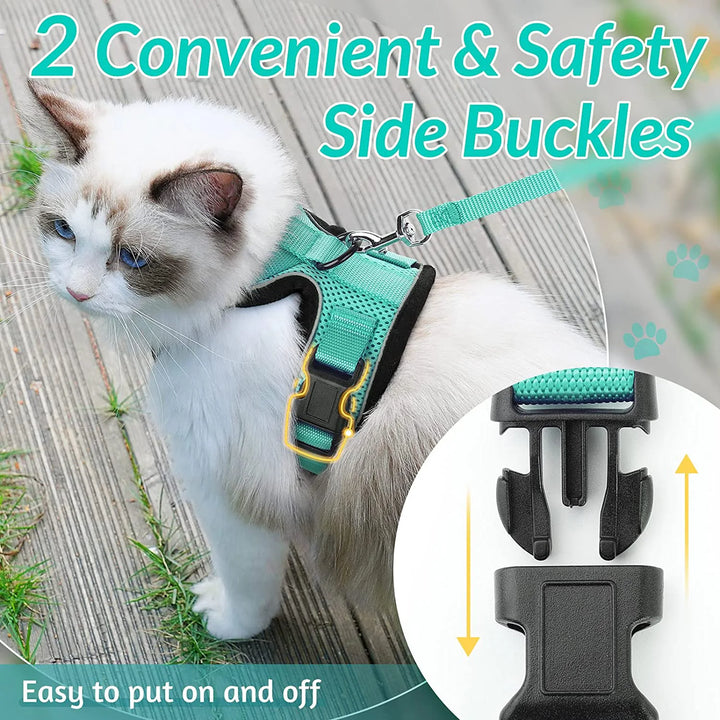 🐾 Arnês com Trela para Gato – Ajustável, Confortável e Antifuga | Ideal para Passeios ao Ar Livre