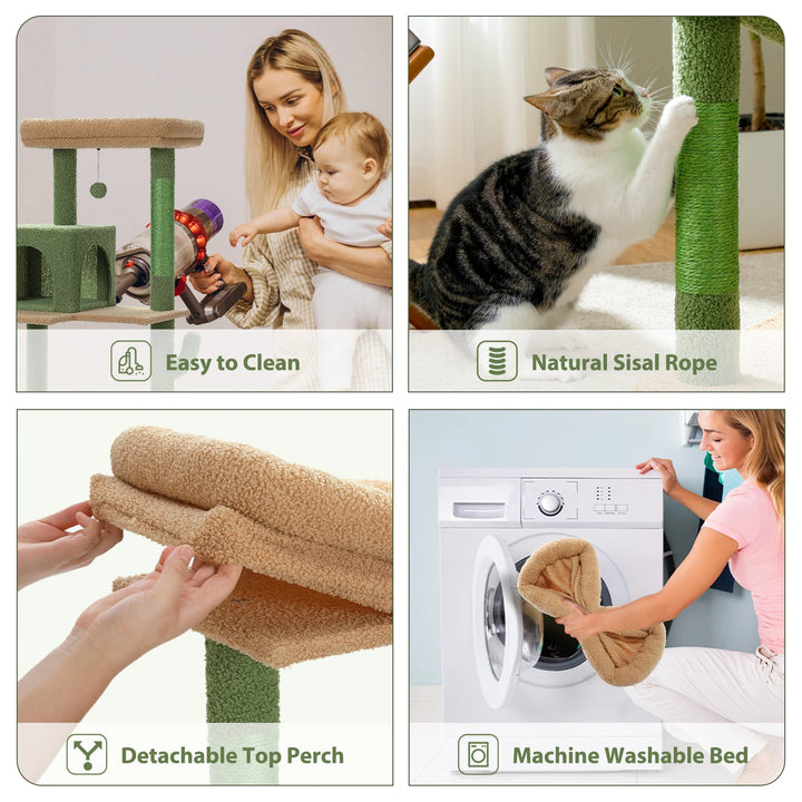 Torre Arranhadora “Cacto” para Gatos XL – Aventura, Conforto e Estilo em 6 Andares!