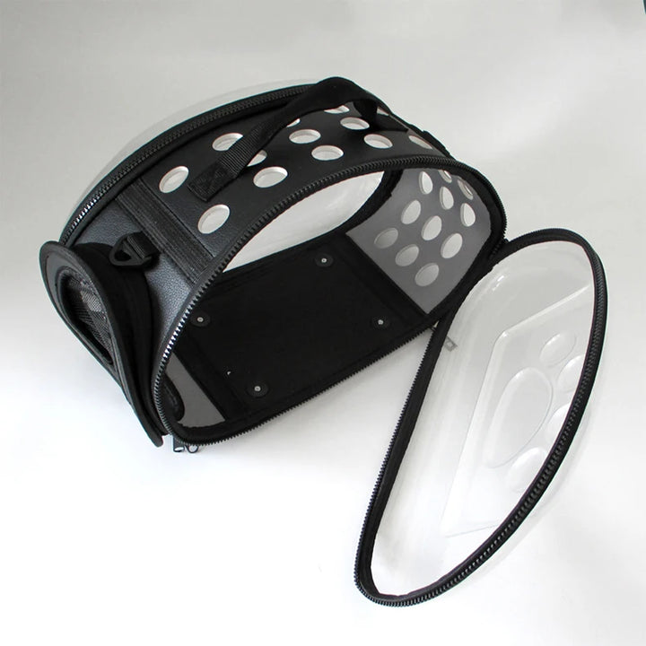 Mochila de Transporte para Gato e Cão – Mala de Ombro Transparente e Respirável | Ideal para Viagens e Passeios