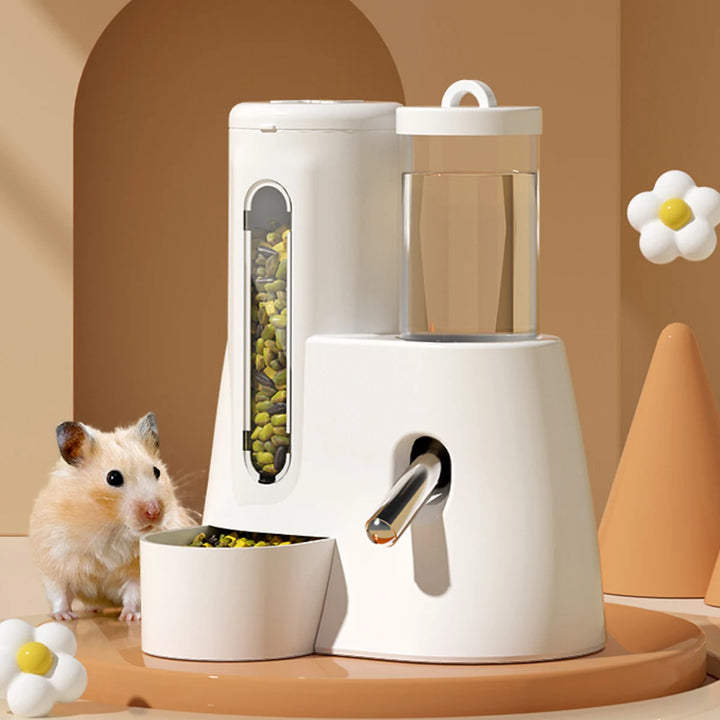 Comedouro e Bebedouro 2 em 1 para Hamster – Estilo Ursinho Dourado