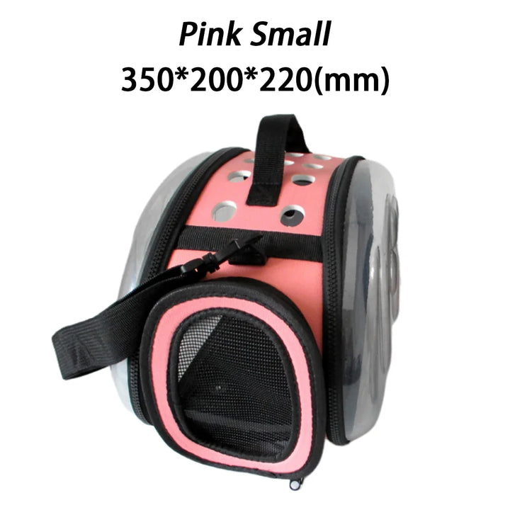 Mochila de Transporte para Gato e Cão – Mala de Ombro Transparente e Respirável | Ideal para Viagens e Passeios