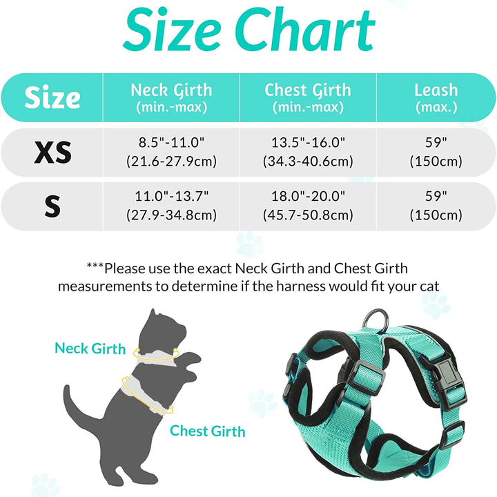 🐾 Arnês com Trela para Gato – Ajustável, Confortável e Antifuga | Ideal para Passeios ao Ar Livre