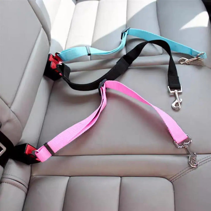 Cinto de Segurança Ajustável para Cães e Gatos – Presilha Universal para Veículos | Clipe de Tração para Transporte Seguro de Pets