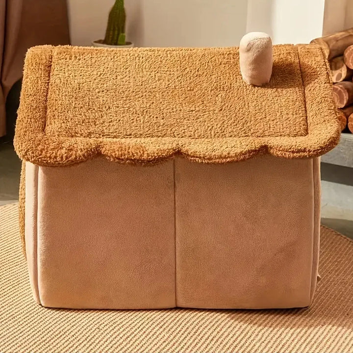 🐾 Casa Premium Dobrável para Pets – Conforto Aconchegante para Gatos e Cães Pequenos