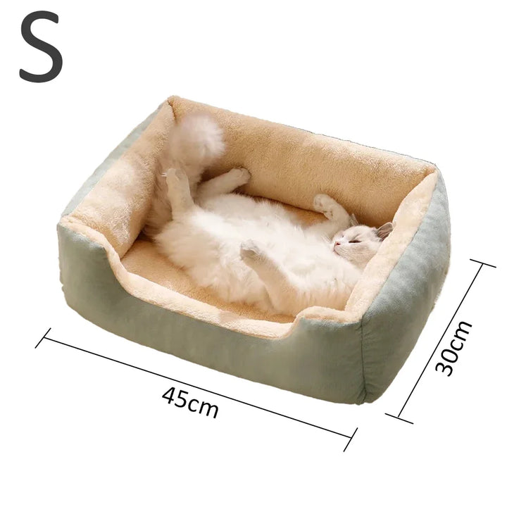 Cama para Gatos e Cães Pequenos – Macia e Confortável | Almofada em Peluche Curto | Ideal para Gatinhos e Cachorros