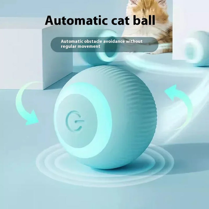 Bola Automática para Gatos – Balança, Quica e Rola com Luz LED, Brinquedo Inteligente Autônomo para Gatinhos em Ambientes Internos