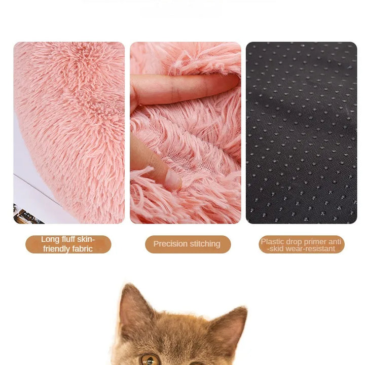 Cama Ninho Redonda em Peluche para Gatos , Aconchegante, Removível e Lavável | Decoração Universal para Casa 🐾