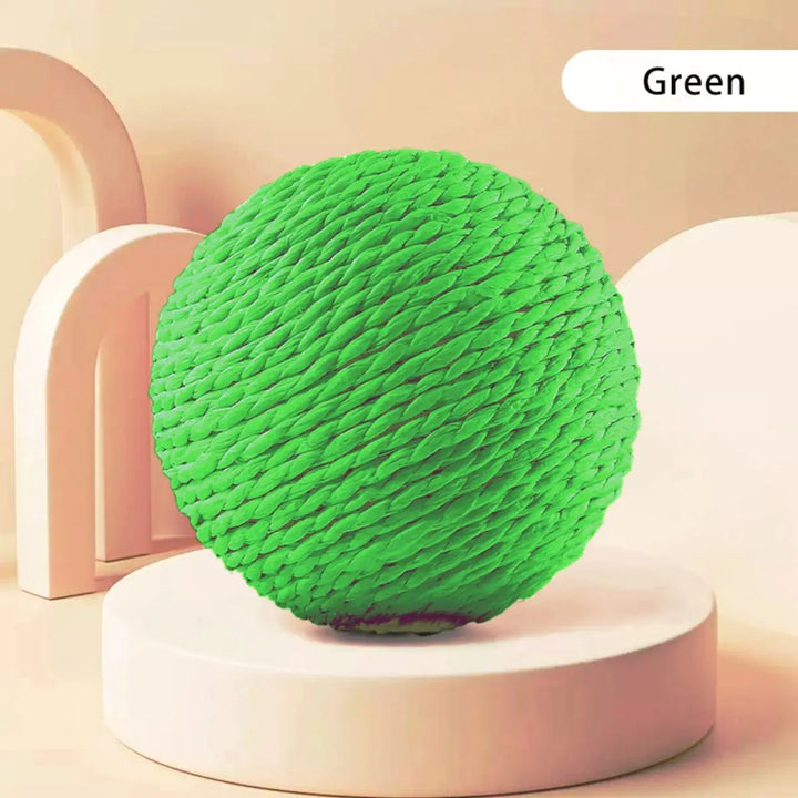 Brinquedo Interativo para Gatos – Bola de Sisal 10cm | Limpeza de Dentes e Estímulo para Gatinhos 🐾