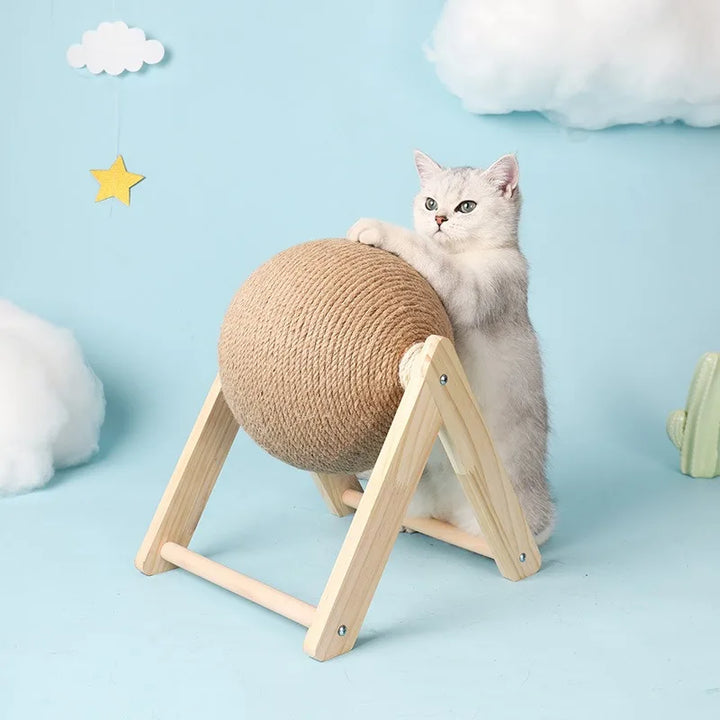 Brinquedo Arranhador com Bola de Sisal – Proteção para Móveis