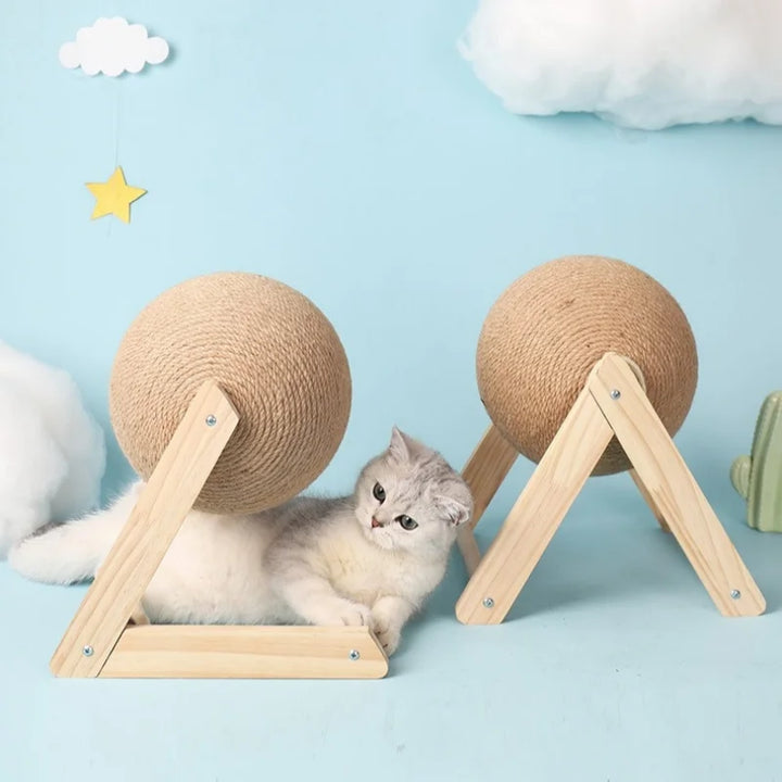 Brinquedo Arranhador com Bola de Sisal – Proteção para Móveis