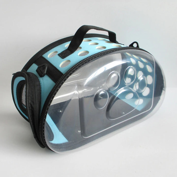 Mochila de Transporte para Gato e Cão – Mala de Ombro Transparente e Respirável | Ideal para Viagens e Passeios