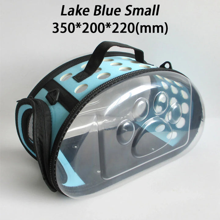 Mochila de Transporte para Gato e Cão – Mala de Ombro Transparente e Respirável | Ideal para Viagens e Passeios