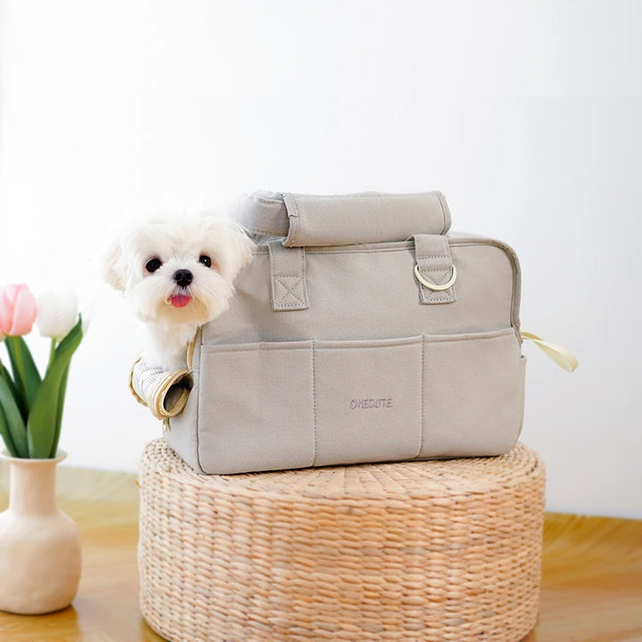 Mochila de Transporte ao Ombro para Cães e Gatos Pequenos – Algodão Confortável | ONECUTE