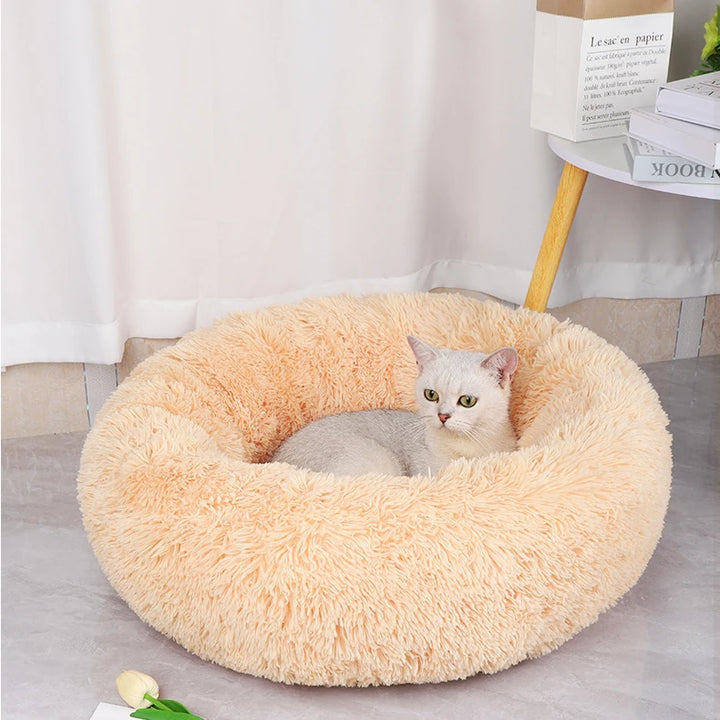 Cama Ninho Redonda em Peluche para Gatos , Aconchegante, Removível e Lavável | Decoração Universal para Casa 🐾