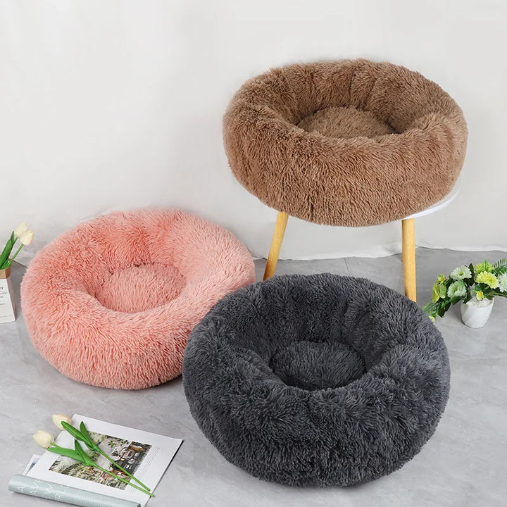 Cama Ninho Redonda em Peluche para Gatos , Aconchegante, Removível e Lavável | Decoração Universal para Casa 🐾