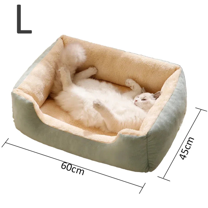 Cama para Gatos e Cães Pequenos – Macia e Confortável | Almofada em Peluche Curto | Ideal para Gatinhos e Cachorros