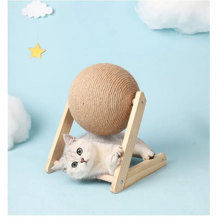 Brinquedo Arranhador com Bola de Sisal – Proteção para Móveis