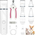 Kit de Higiene 4 em 1 para Animais – Máquina de Tosa Sem Fios, Aparador de Patas Silencioso, Cortador de Pelo e Lima de Unhas